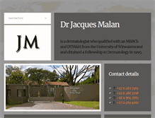 Tablet Screenshot of drjacquesmalan.com